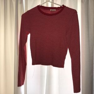 Red & White long sleeve top